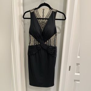 Black with lace cutout dress